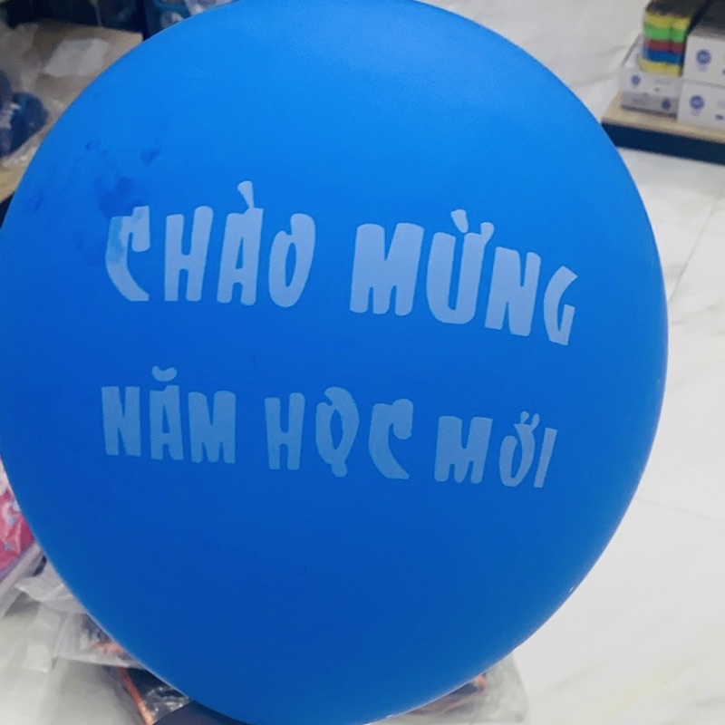 Sỉ 100 Quả Bóng Bay Chào Mừng Năm Học Mới loại dày đẹp đường kính 30cm, bóng bay chào năm học mới nhiều màu sắc siêu đẹp