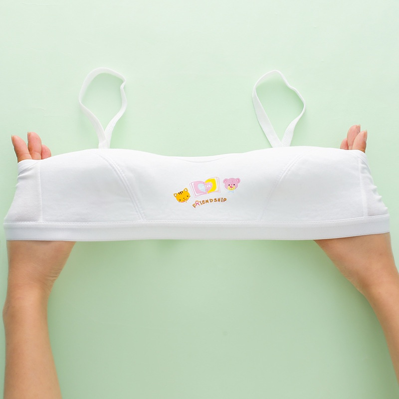 Áo Ngực Cotton Thoáng Khí In Họa Tiết Hoạt Hình Dễ Thương Thời Trang Cho Bé Gái 8-16 Tuổi