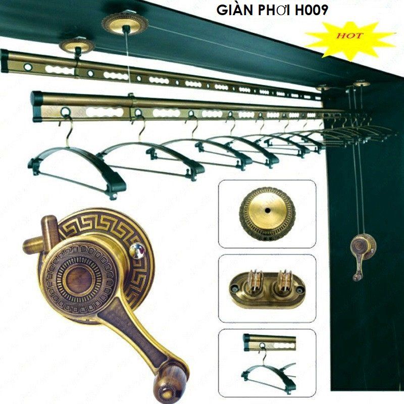 Giàn phơi thông minh Hoà Phát H009 thanh phơi dài 2 Mét, tải trọng 60kg