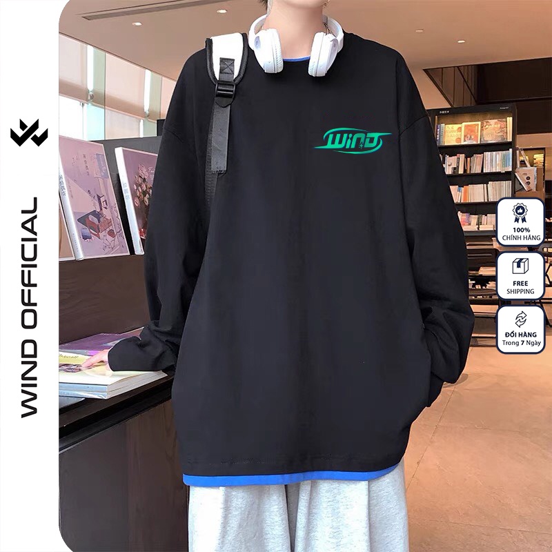 Áo thun tay dài WIIS phông unisex form rộng WIIS layer sweater nam nữ ulzzang