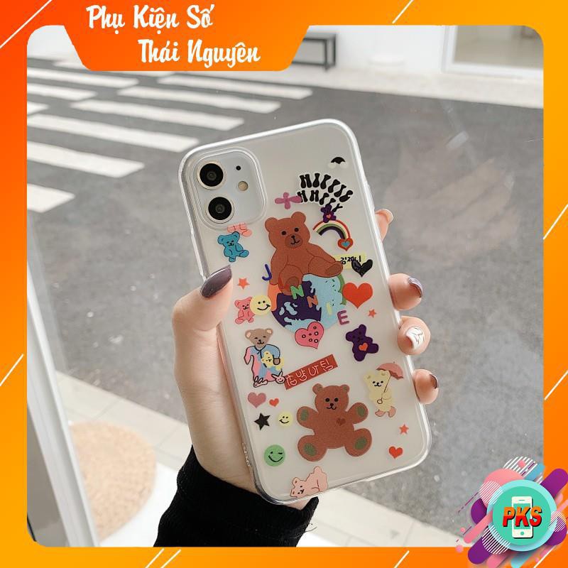 Ốp lưng iphone Gấu Chibi 6/6plus/6s/6s plus/6/7plus /8plus/x/xs/xs max/11/11 promax DT01 -Hồng Anh Case