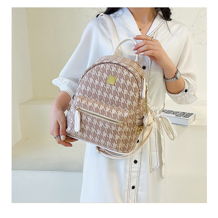 Ba Lô JASMIN NOIR Đi Học Vải Len Thiết Kế Đơn Giản Thời Trang Cho Nữ