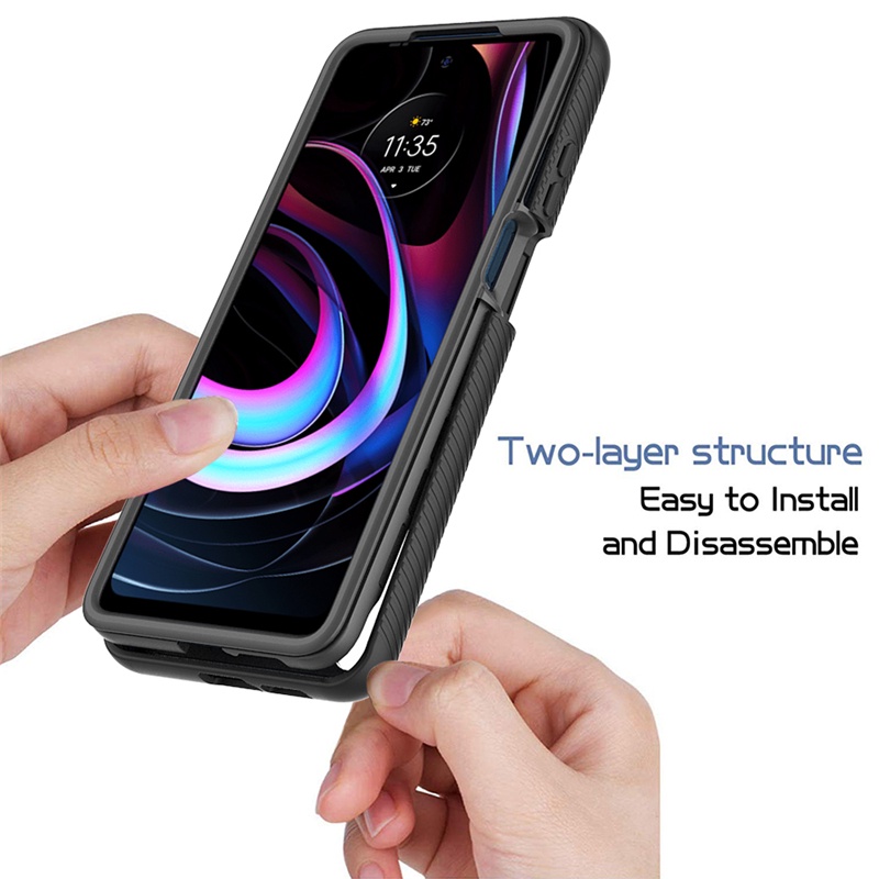Ốp Điện Thoại 2 Trong 1 Chống Sốc Bảo Vệ 360 Độ Cho Motorola Moto Edge 20 Pro 20 Lite Edge 2021