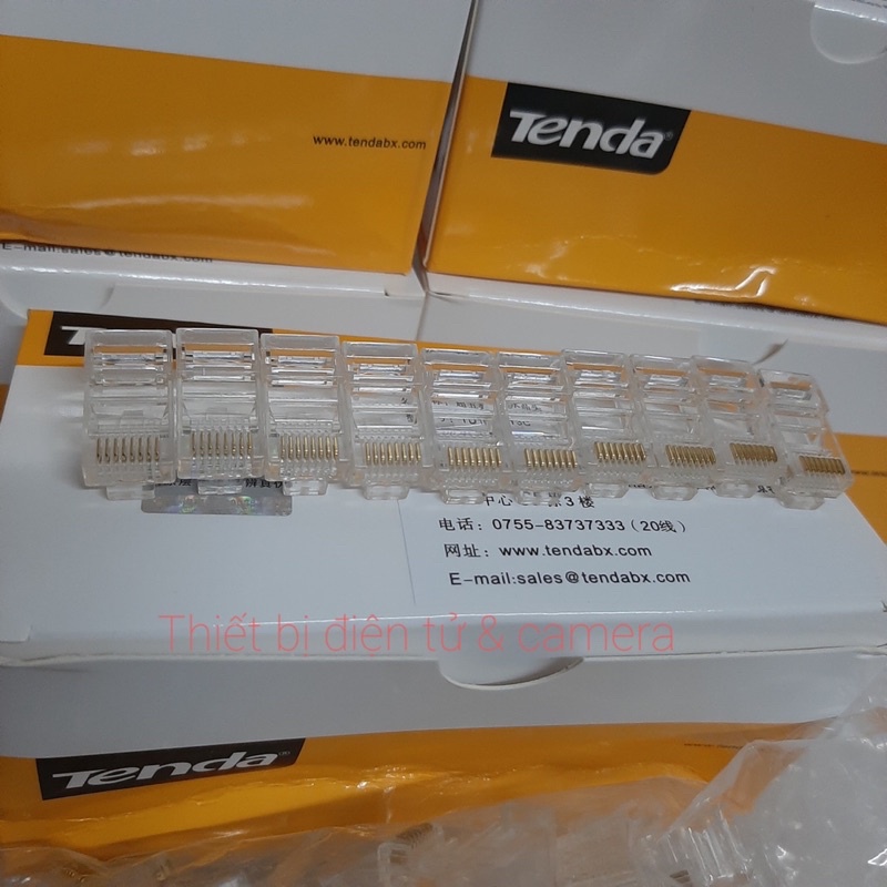 Hạt mạng RJ45 cat5 Tenda hàng chính hãng hộp 100 đầu mạng