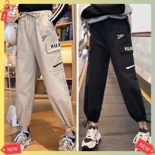 Quần kuku kaki túi hộp A B