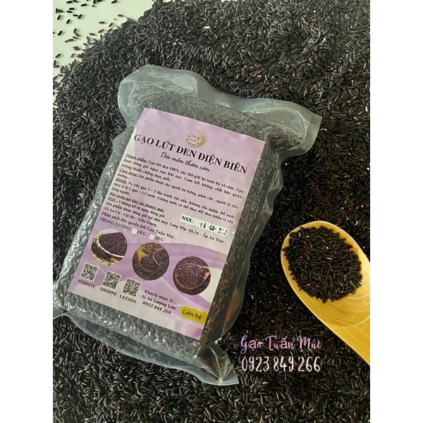 (10 Ký Gạo Lứt Đen Hút Chân Không )Gạo Lứt Đen ,Gạo Lứt Dẻo Điện Điên