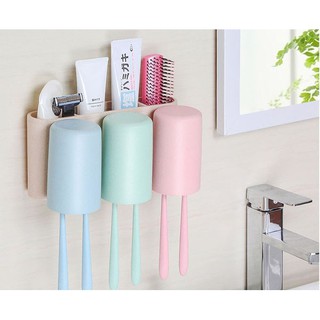 Bộ dụng cụ để bàn chải đánh răng kèm 3 cốc ECOCO