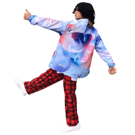 Có Ảnh Thật] Áo Khoác Gió Loang Unisex Y Chất Gió Mềm Mại Không Phai Màu Anne Boutique Mã 646