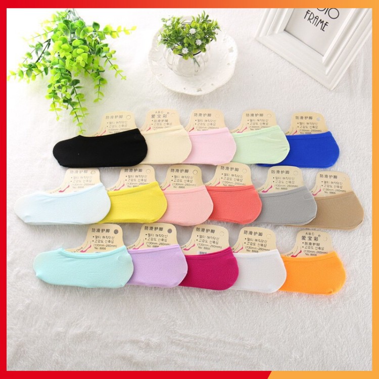 COMBO 5 Đôi Vớ Nữ Mang Giày Búp Bê Tất Nữ Cotton 100% Đủ Màu Đa Dạng RANDOM Cực Mỏng Cực Ngắn Màu Pastel