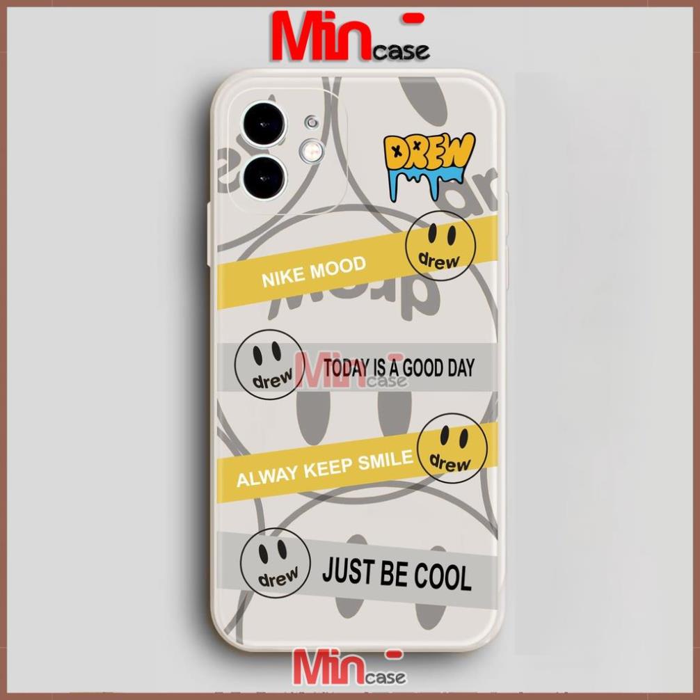 Ốp lưng iPhone Drew cạnh viền vuông silicon mềm dẻo cho iphone 6/6s/7/8/X/XS/XR/11/12/13 Pro Plus Max cute dễ thương đẹp