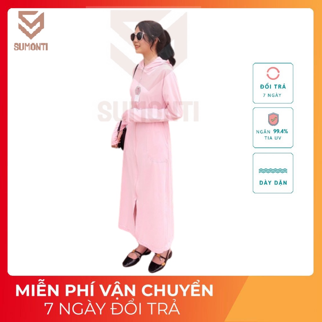(ảnh thật giá gốc) Áo choàng dài toàn thân chống nắng nữ vải thông hơi thoáng mát