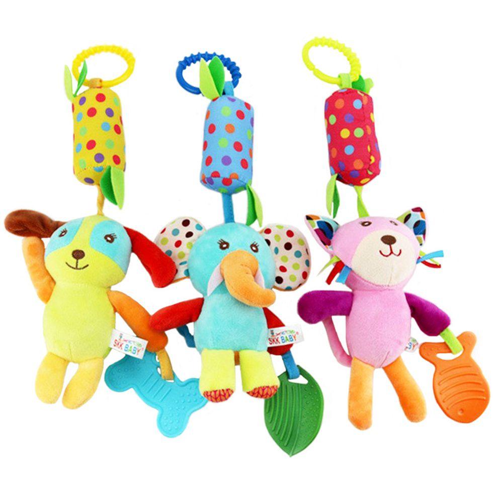 IVORY Đồ Chơi Chuông Gió Treo Xe Đẩy Em Bé Hình Động Vật Dễ Thương