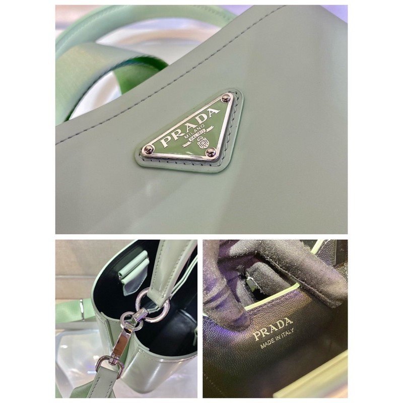 Túi xách tay nữ hai ngăn chính dây đeo bằng vải phụ kiện túi nhỏ prada