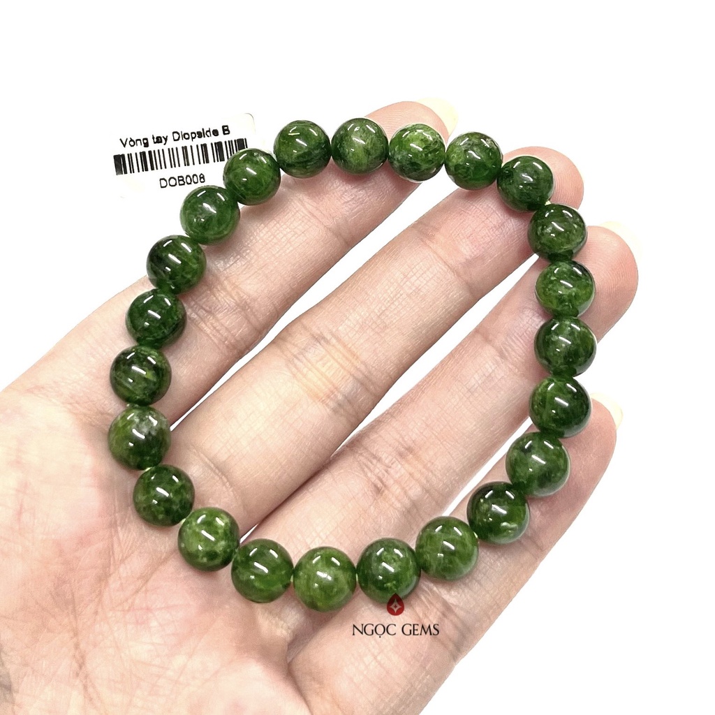 Vòng Tay đá Diopside - Sang Trọng - DOB - Ngọc Gems