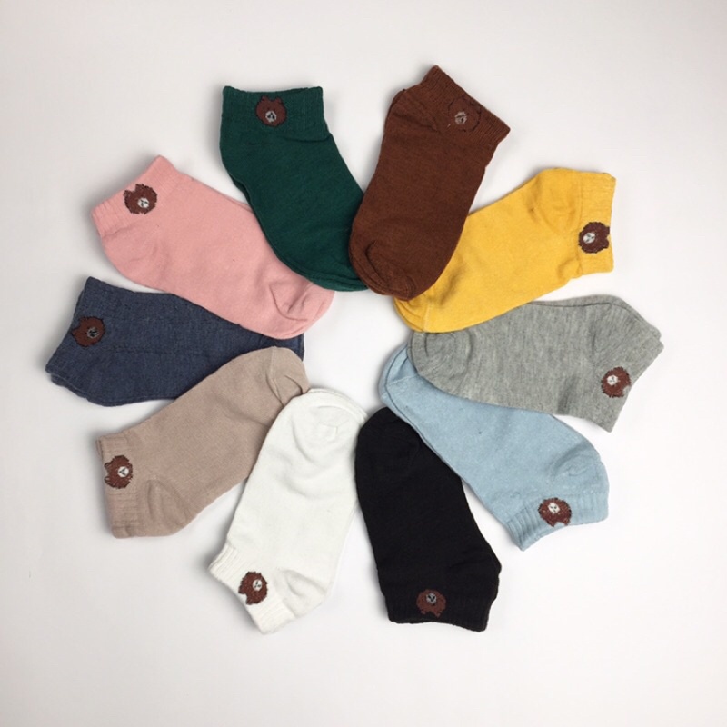 Tất Nữ ❤️FREESHIP❤️ Tất Gấu Nữ brown nữ cổ ngắn cute dễ thương (ảnh thật shop chụp)