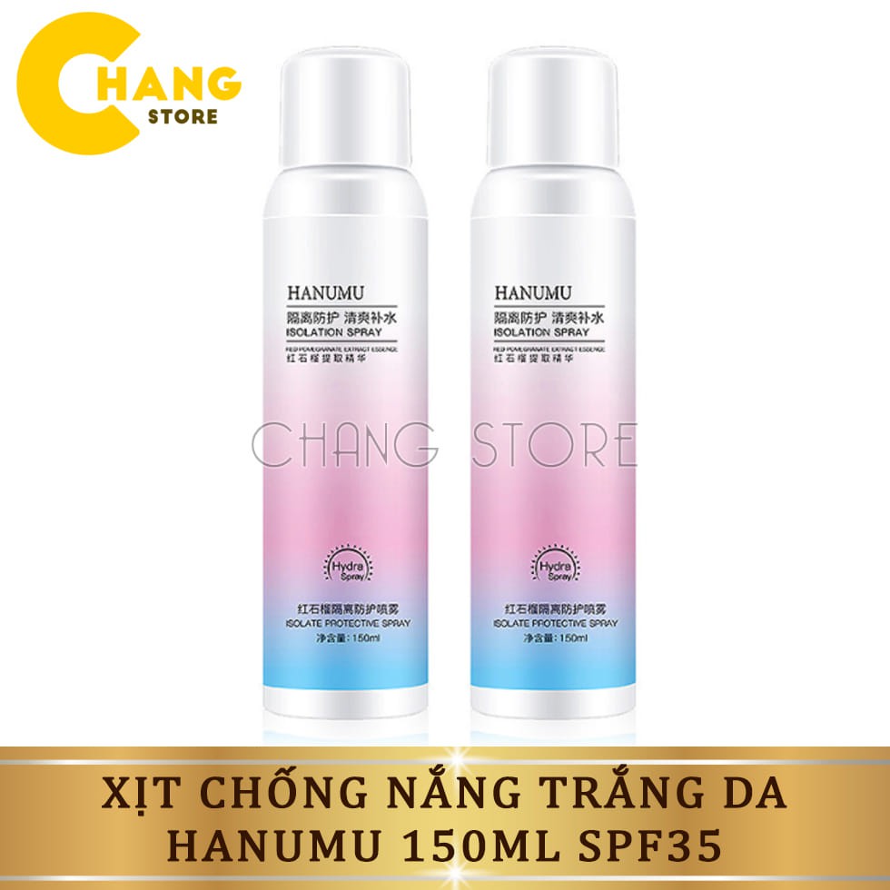 Xịt Chống Nắng Trắng Da HANUMU 150ml SPR35 Hiệu Quả