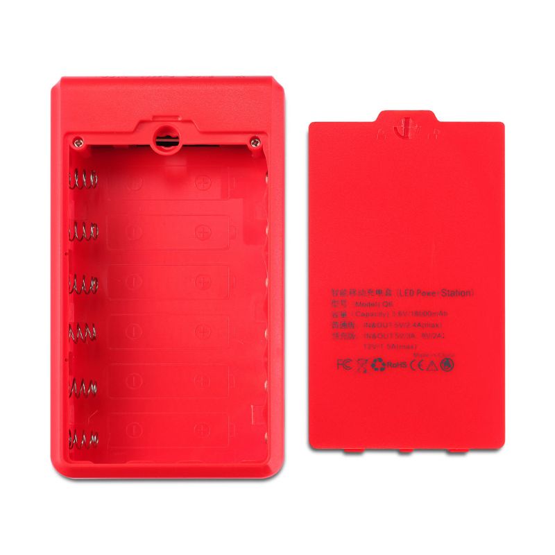 Hộp sạc 6 pin dự phòng 18650 hai cổng USB tiện dụng cho điện thoại / máy tính bảng