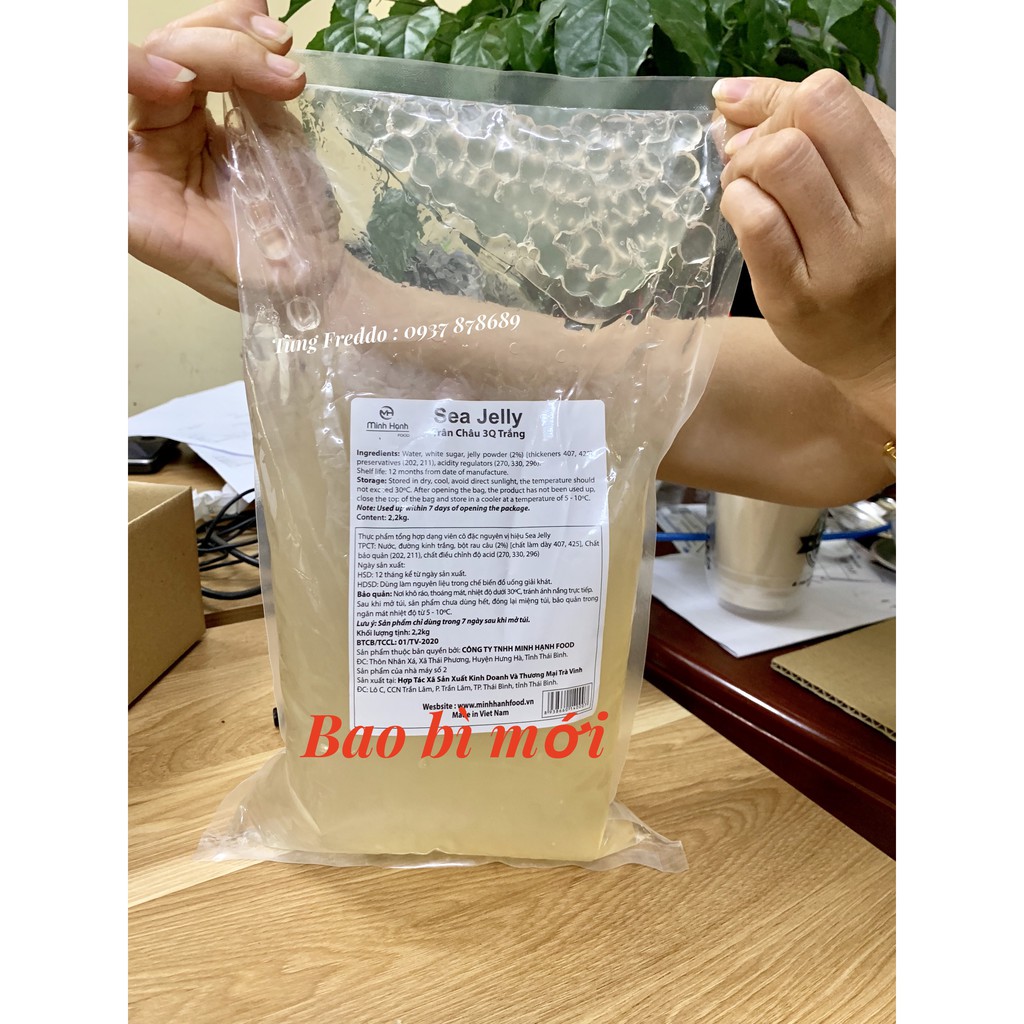 Trân Châu 3Q Sea Jelly Trắng Giòn 2kg - Giá Siêu Rẻ