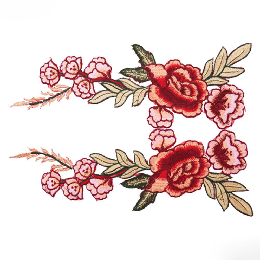 Sticker ủi thêu hình hoa hồng