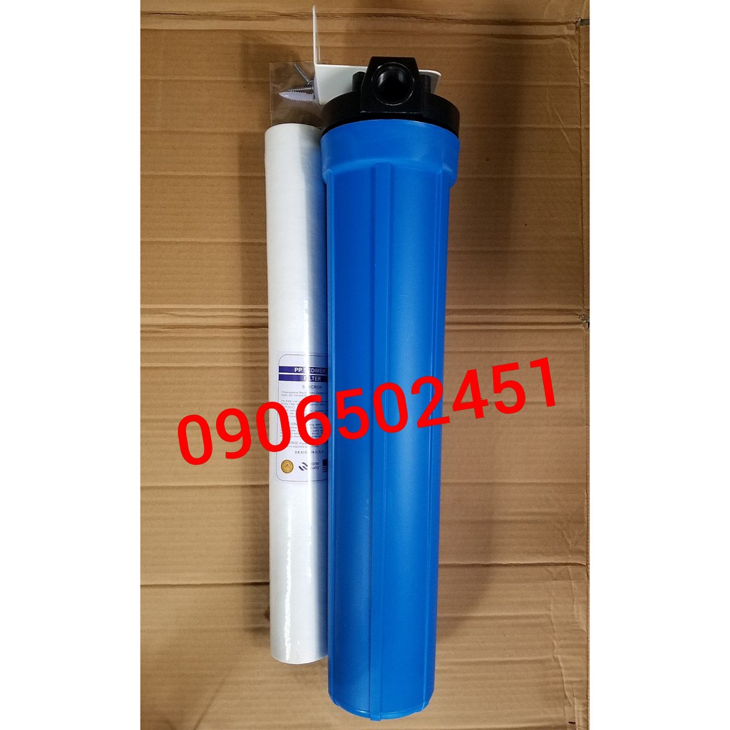 Bộ lọc nước sinh hoạt gia đình. bộ lọc thô đầu nguồn, lọc bể cá, lọc máy cafe ly đơn 20 inch