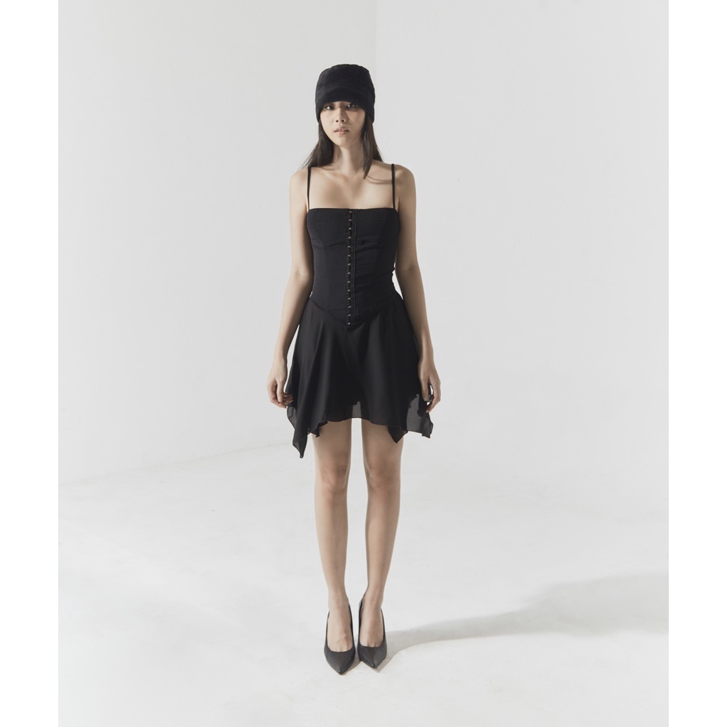 Motel9 - Đầm 2 dây corset TINKERBELL DRESS - Black