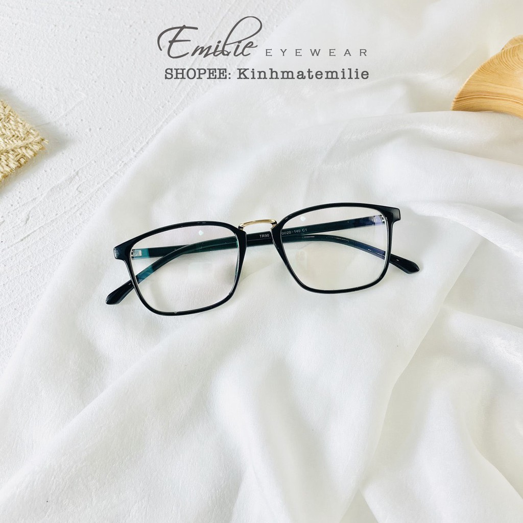 Gọng kính vuông nhựa dẻo nam nữ Emilie eyewear phụ kiện thời trang 210