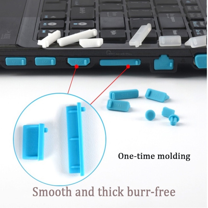 Bộ 16 Nút Silicone Đậy Ổ Cắm Laptop Chống Bụi/Nước Nhiều Màu Sắc