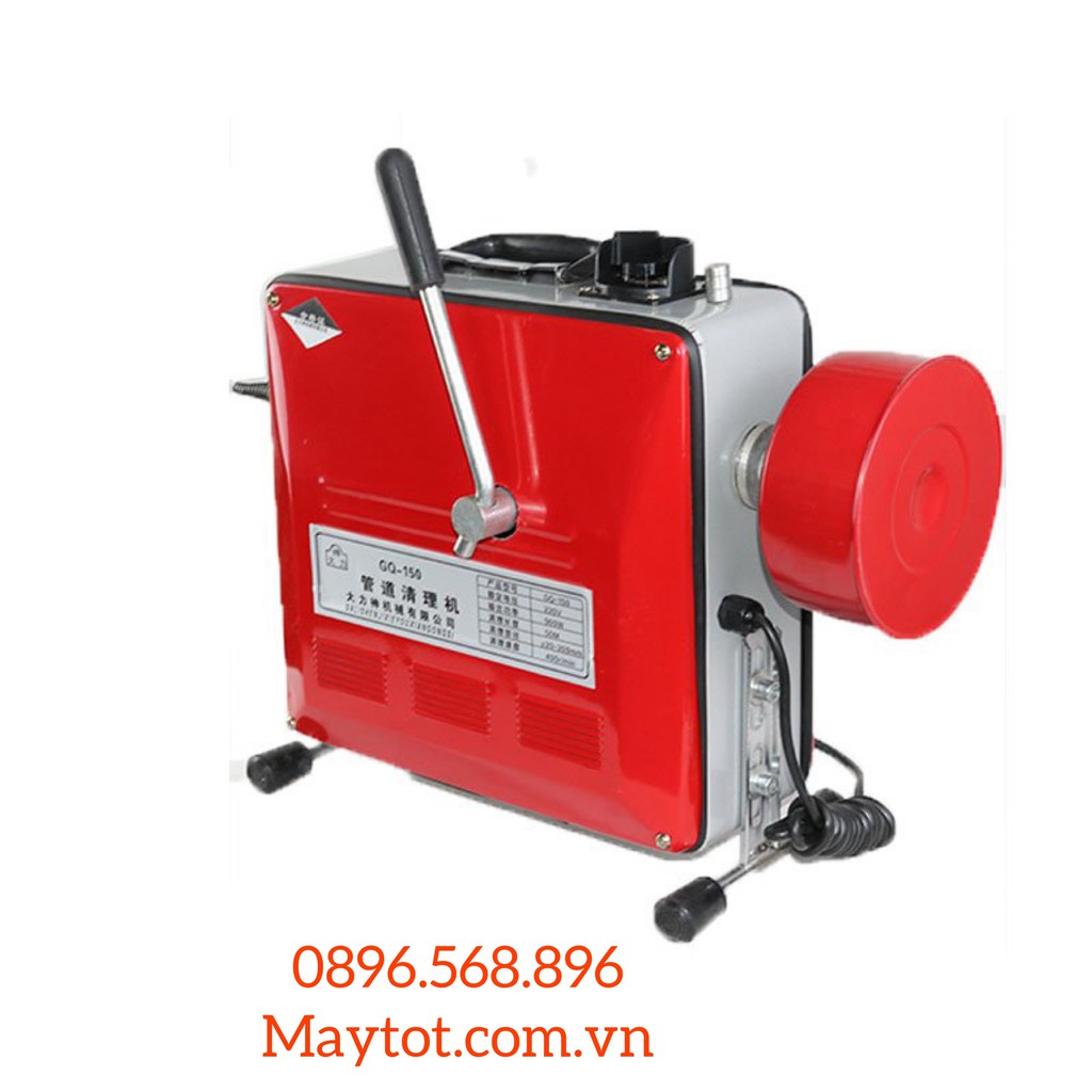 Máy thông tắc cống GQ 150 Công Suất 900w Tự Động Đẩy Dây