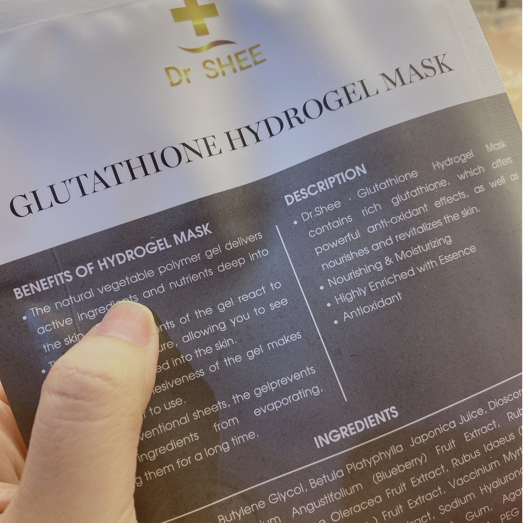 Mặt Nạ Trong Suốt GLUTATHIONE HYDROGEL MASK