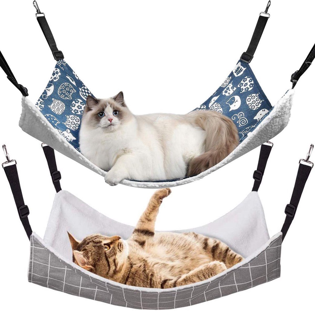 Võng Treo Hai Mặt Mềm Mại Thoáng Khí Dành Cho Thú Cưng