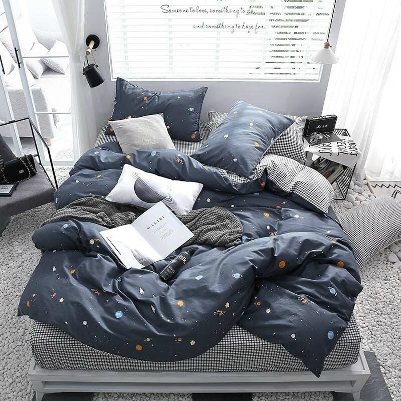 Bộ SET Gia Đình Gồm Ga Giường Và Vỏ Gối CHƯA GỒM CHĂN Cotton Korea ADU79 Nâng Niu Giấc Ngủ Cho Gia Đình
