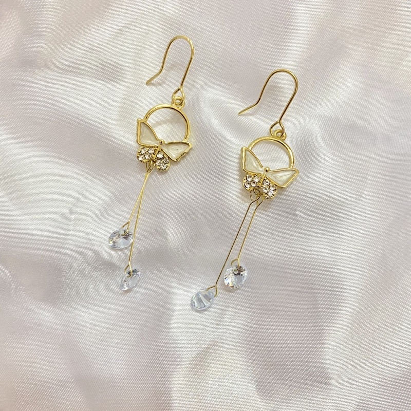Khuyên tai bông tai hình bướm đính đá Novbember accessories