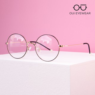 Gọng kính cận kim loại tròn nhỏ đuôi nút hạt CK0024
