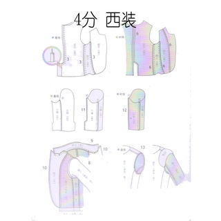 Rập may đồ búp bê BJD - Vest boy 1/4 -1/3