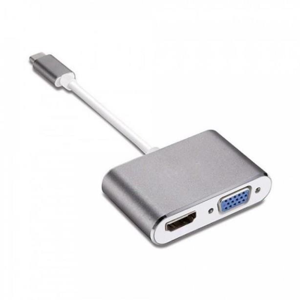 Cáp Chuyển Usb Type-C to HDMI & VGA 4k ARIGATO Đảm Bảo Chất Lượng.TCRH1