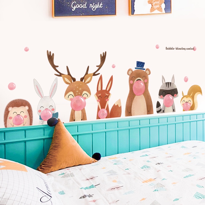 Decal dán tường cho bé trang trí phòng ngủ tủ quần áo QIBU