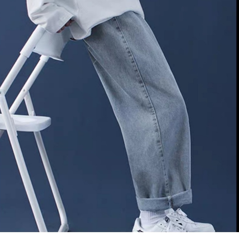 Quần jean Baggy ống xuông, rộng nam, nư TR01 hottrend hàn quốc 2021