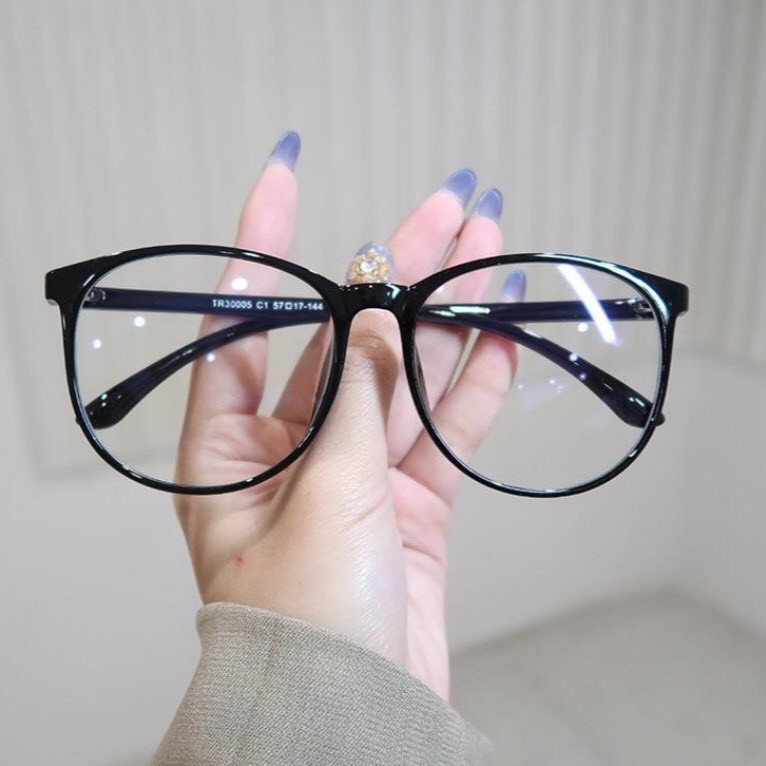 Kính cận thời trang nam nữ phong cách Hàn Quốc mắt không độ chống UV, gọng kính cận Unisex ABICA 068