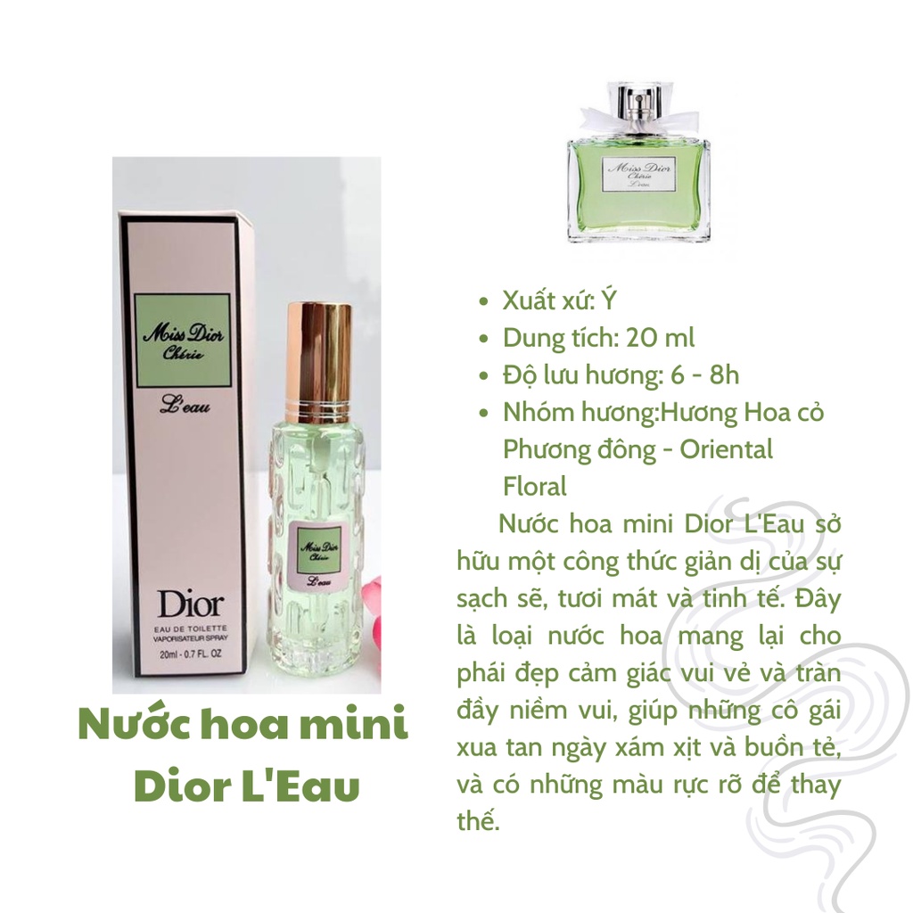 Nước hoa chiết mini dạng xịt 20ml