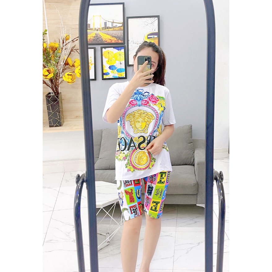 Đồ Bộ Thun Lạnh Nữ Bigsize Set Quần Áo Lửng Cho Bé Gái Size Đại Cồ 42-65 Kg In Hoạt Hình 3D Siêu Yêu Homie Kids