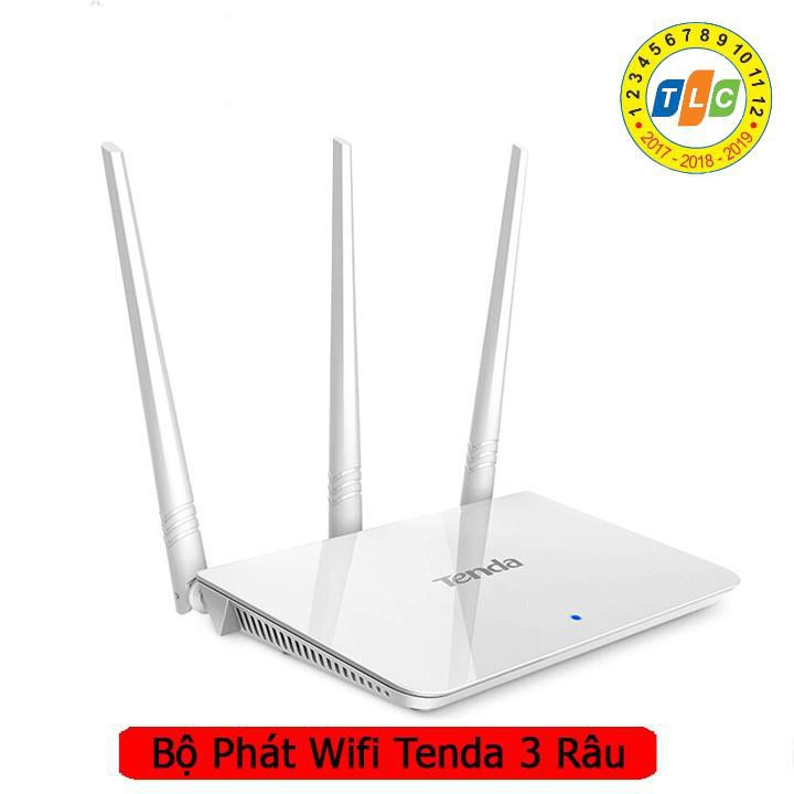 Bộ phát wifi Tenda F3 3 râu cao cấp | Modem wifi chuẩn tốc độ 300Mbps phát sóng xuyên tường | BH 36 tháng