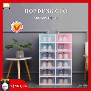 Hộp đựng giày nắp nhựa cứng trong suốt - chịu lực 8kg