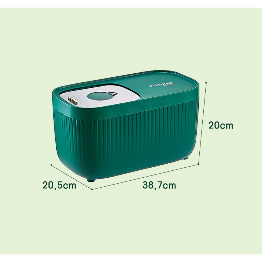 Thùng đựng gạo thông minh 10kg nắp trượt Doron sang trọng
