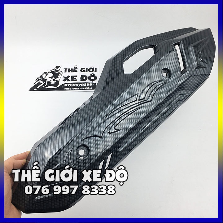 Ốp pô AB 160 125 cc 2023 cacbon - phụ kiện đồ chơi ốp carbon trang trí che pô xe Air Blade Airblade