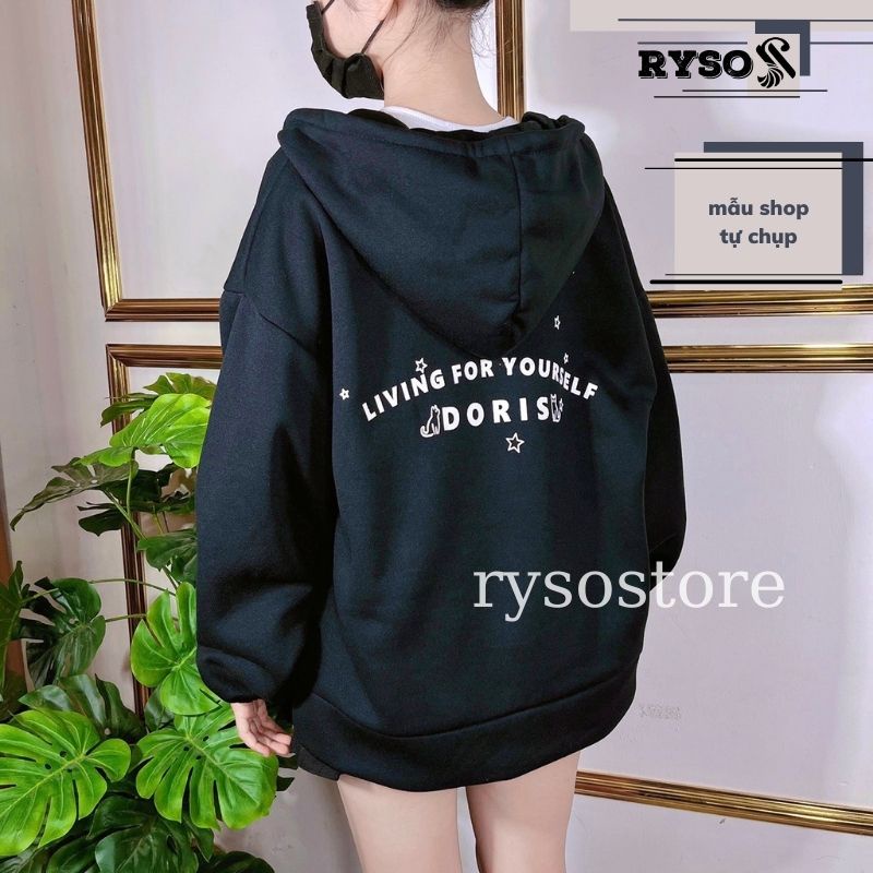 Áo Hoodie nữ Dây Kéo SENTI Form Rộng Unisex Cardigan chất nỉ ngoại dày mịn bao đẹp hàng mới