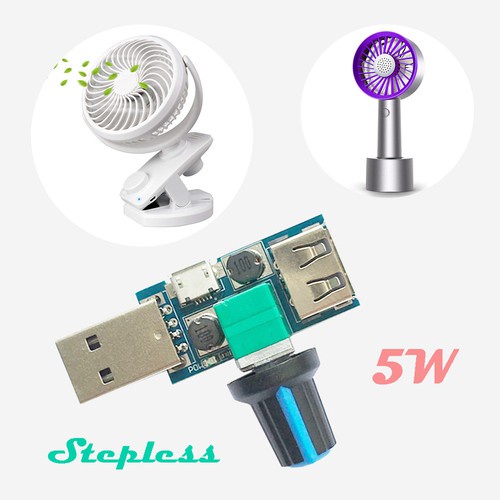 Hot DC 5V Mini USB Fan Governor Wind Speed Controller Air Volume Regulator Cooling Mute Multi Function Fan Speed Switch Module