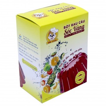 Bột Rau Câu Dẻo Sóc vàng hộp 120g (10 gói x 12g)