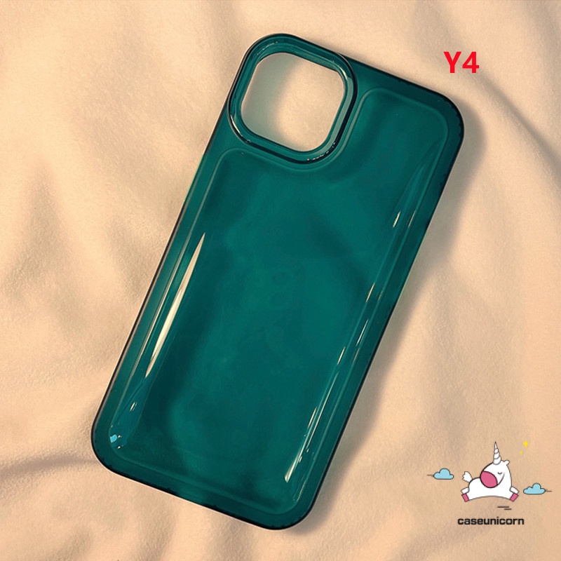 Ốp Điện Thoại TPU Mềm Trong Suốt Chống Sốc Nút Màu Sang Trọng Cho IPhone 14 13 12 11 Pro MAX X XR XS MAX 8 7 14 Plus