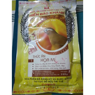 Cám Hiển Bảo Khánh Họa Mi Dưỡng - Thay Lông (Số 1) 200g - Thức Ăn Chim Cao Cấp