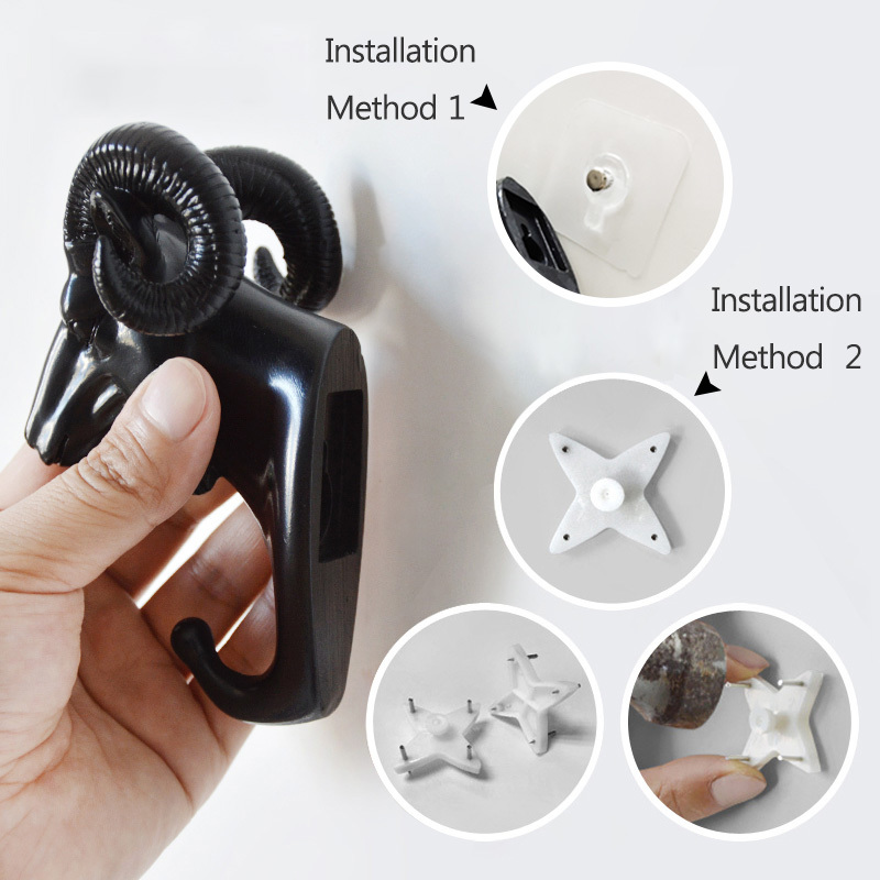 Móc Treo Đồ Dán Tường Hình Động Vật Đáng Yêu Độc Đáo